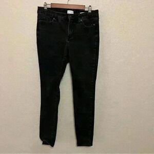 Wonderly black mid-rise skinny ankle jeans size 6R
